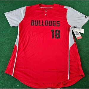 Russell Athletic Bulldogs Baseball Jersey Red Gray‎ Size L